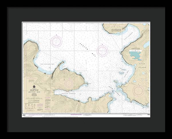 Nautical Chart-16532 Akutan Bay, Krenitzin Islands - Framed Print