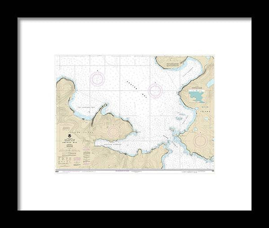 A beuatiful Framed Print of the Nautical Chart-16532 Akutan Bay, Krenitzin Islands by SeaKoast