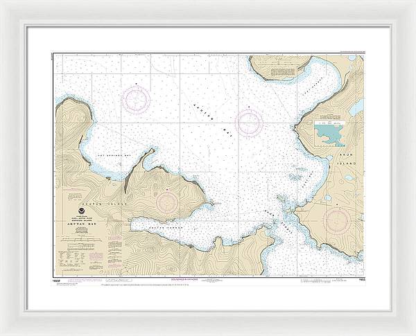 Nautical Chart-16532 Akutan Bay, Krenitzin Islands - Framed Print