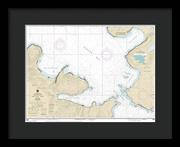 Nautical Chart-16532 Akutan Bay, Krenitzin Islands - Framed Print