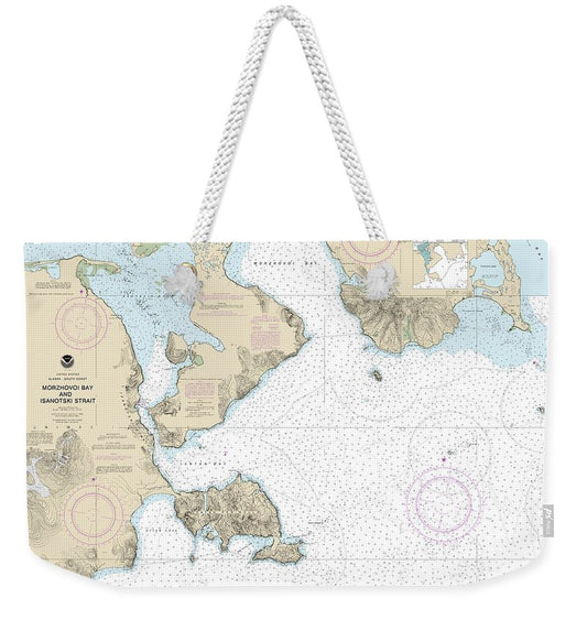 Nautical Chart-16535 Morzhovoi Bay-isanotski Strait - Weekender Tote Bag