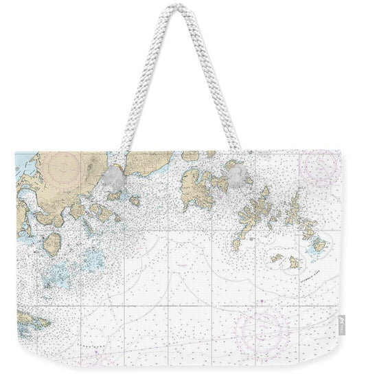 Nautical Chart-16540 Shumagin Islands-sanak Islands, Mist Harbor - Weekender Tote Bag