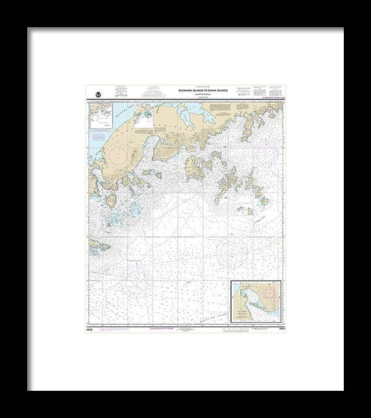 A beuatiful Framed Print of the Nautical Chart-16540 Shumagin Islands-Sanak Islands, Mist Harbor by SeaKoast