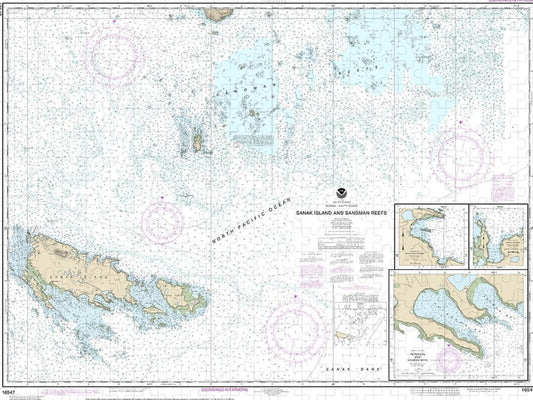 Nautical Chart 16547 Sanak Island Sandman Reefs, Northeast Harbor, Peterson Salmon Bays, Sanak Harbor Puzzle