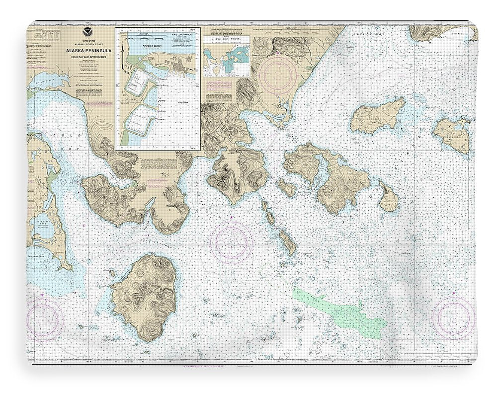 Nautical Chart-16549 Cold Bay-approaches, Alaska Pen, King Cove Harbor - Blanket