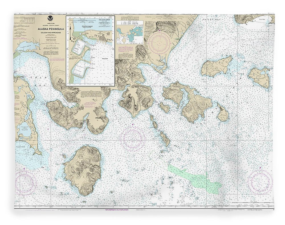 Nautical Chart-16549 Cold Bay-approaches, Alaska Pen, King Cove Harbor - Blanket