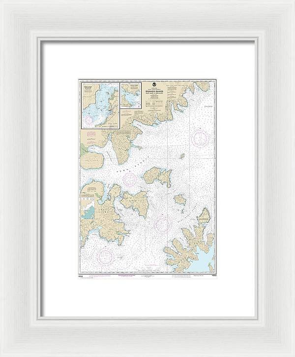 Nautical Chart-16553 Shumagin Islands-nagai I-unga I, Delarof Harbor, Popof Strait, Northern Part - Framed Print