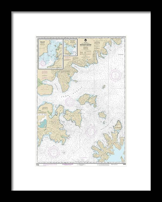 A beuatiful Framed Print of the Nautical Chart-16553 Shumagin Islands-Nagai I-Unga I, Delarof Harbor, Popof Strait, Northern Part by SeaKoast