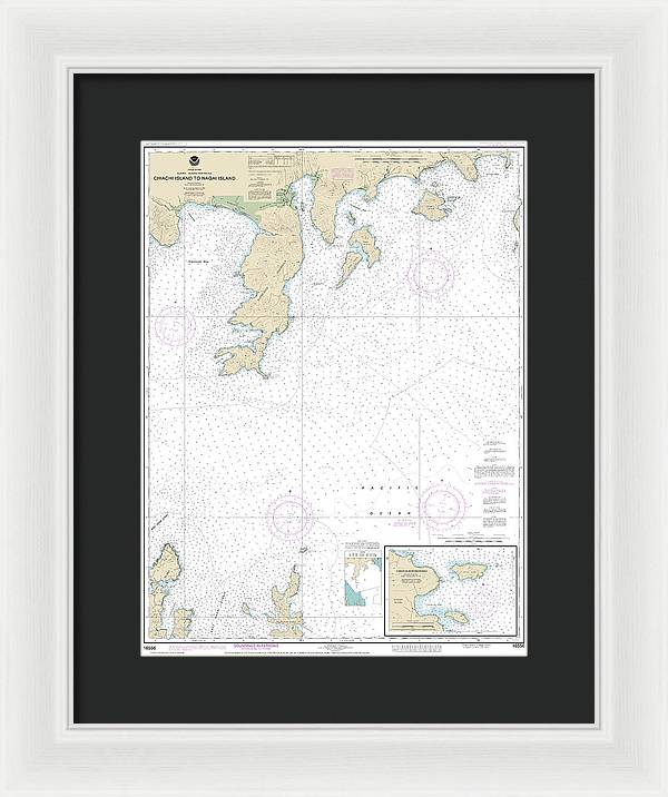 Nautical Chart-16556 Chiachi Island-nagai Island, Chiachi Islands Anchorage - Framed Print