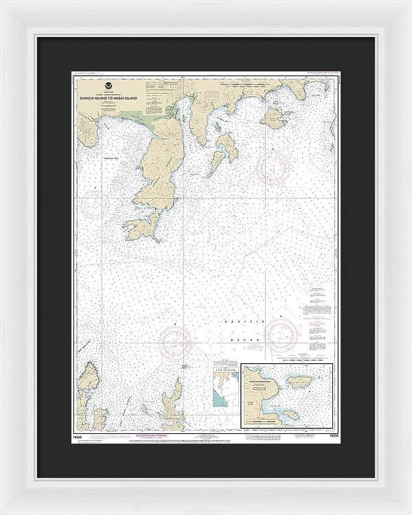 Nautical Chart-16556 Chiachi Island-nagai Island, Chiachi Islands Anchorage - Framed Print