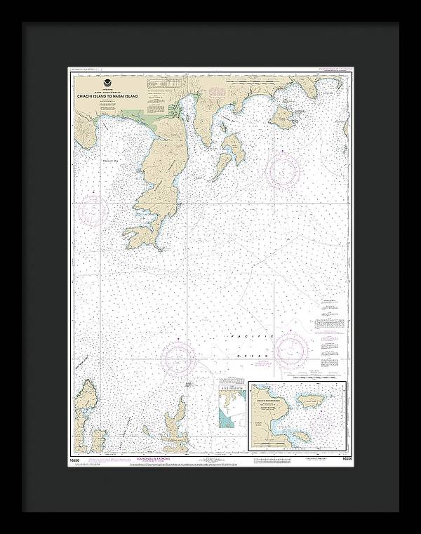 Nautical Chart-16556 Chiachi Island-nagai Island, Chiachi Islands Anchorage - Framed Print