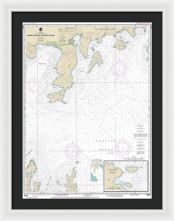 Nautical Chart-16556 Chiachi Island-nagai Island, Chiachi Islands Anchorage - Framed Print