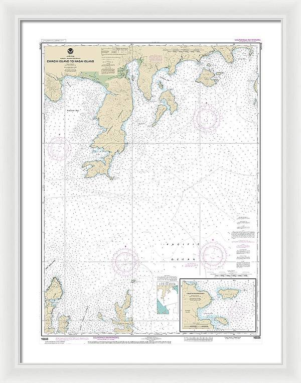 Nautical Chart-16556 Chiachi Island-nagai Island, Chiachi Islands Anchorage - Framed Print