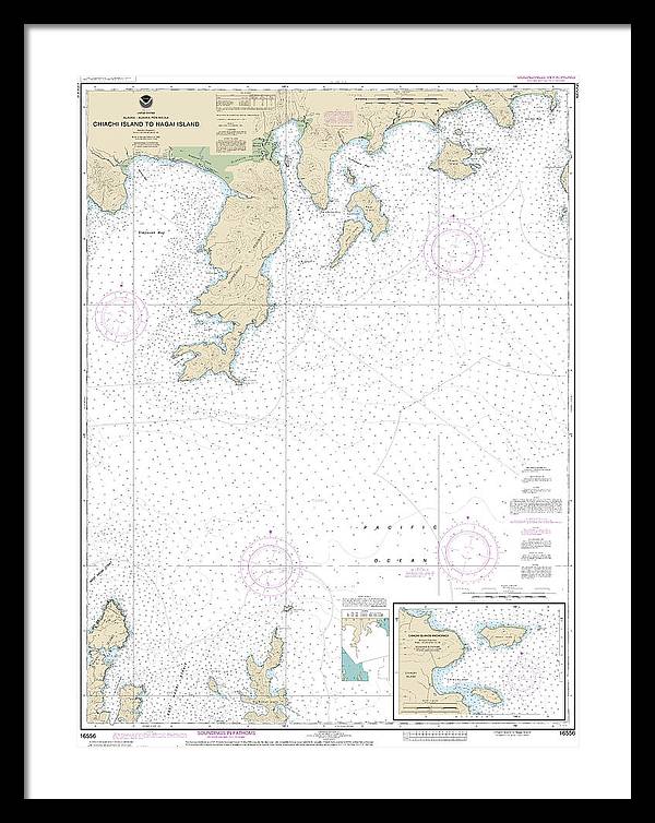 Nautical Chart-16556 Chiachi Island-nagai Island, Chiachi Islands Anchorage - Framed Print