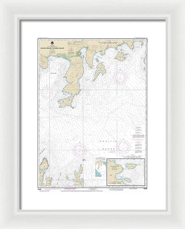 Nautical Chart-16556 Chiachi Island-nagai Island, Chiachi Islands Anchorage - Framed Print