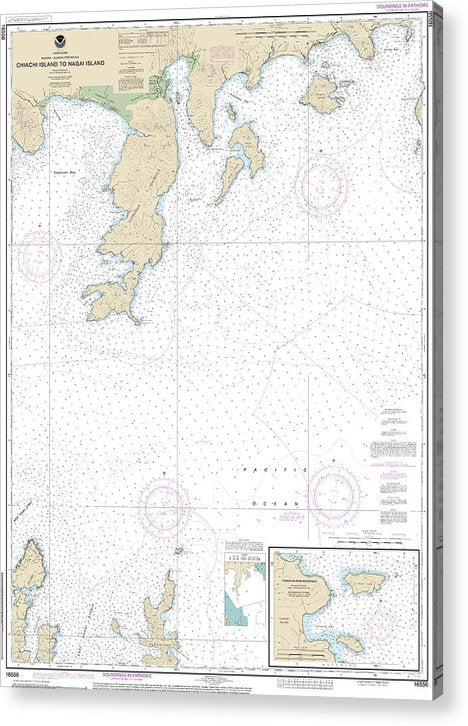 Nautical Chart-16556 Chiachi Island-Nagai Island, Chiachi Islands Anchorage  Acrylic Print