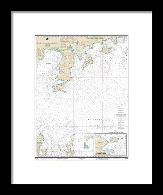 Nautical Chart-16556 Chiachi Island-nagai Island, Chiachi Islands Anchorage - Framed Print