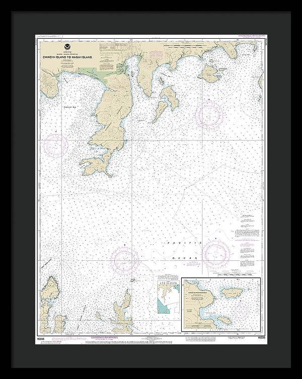 Nautical Chart-16556 Chiachi Island-nagai Island, Chiachi Islands Anchorage - Framed Print