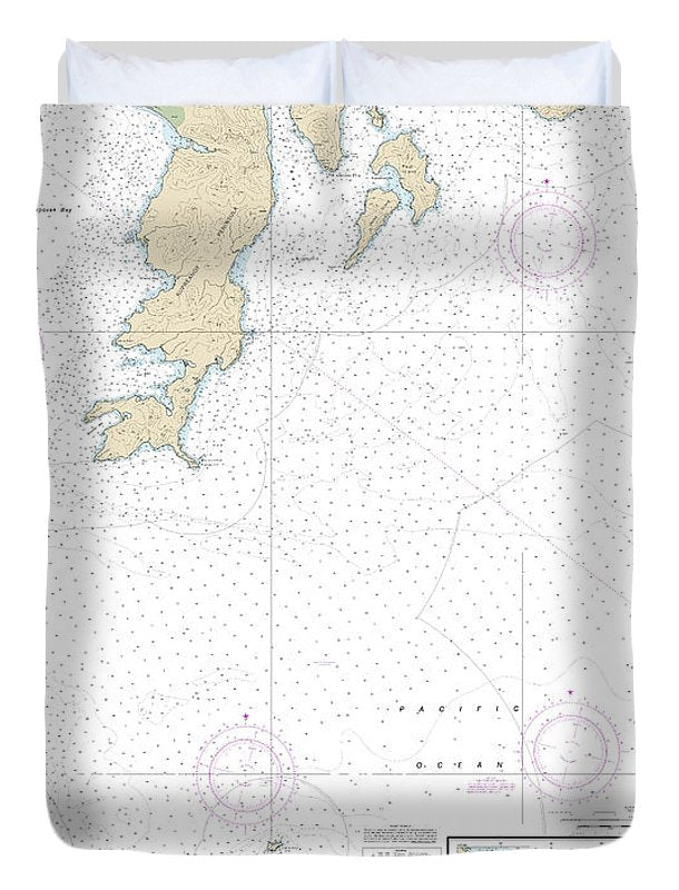 Nautical Chart-16556 Chiachi Island-nagai Island, Chiachi Islands Anchorage - Duvet Cover