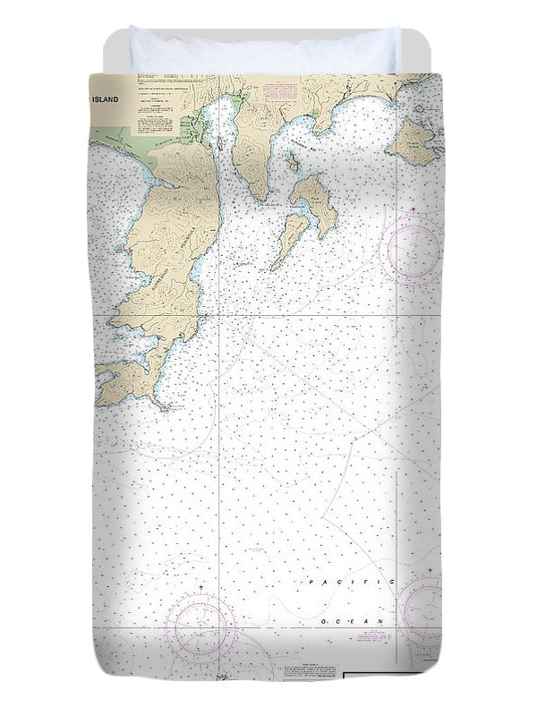 Nautical Chart-16556 Chiachi Island-nagai Island, Chiachi Islands Anchorage - Duvet Cover