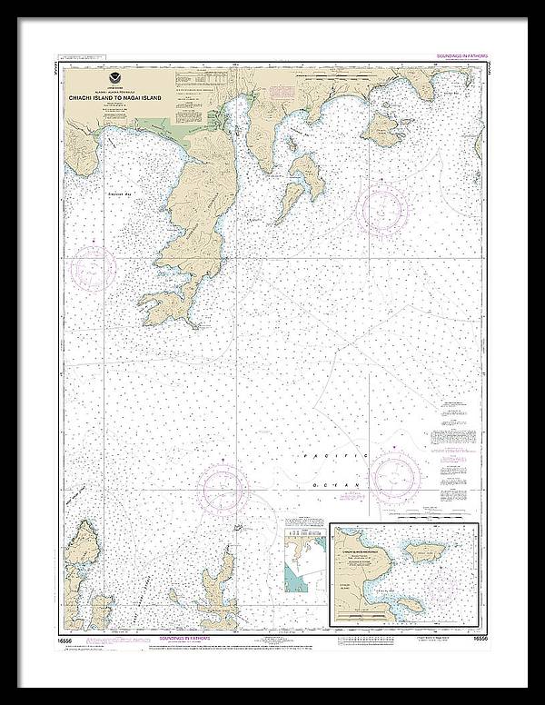 Nautical Chart-16556 Chiachi Island-nagai Island, Chiachi Islands Anchorage - Framed Print