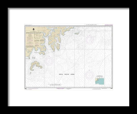 Nautical Chart-16561 Mitrofania Bay-kuiukta Bay - Framed Print