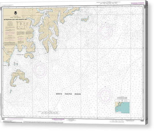 Nautical Chart-16561 Mitrofania Bay-Kuiukta Bay  Acrylic Print