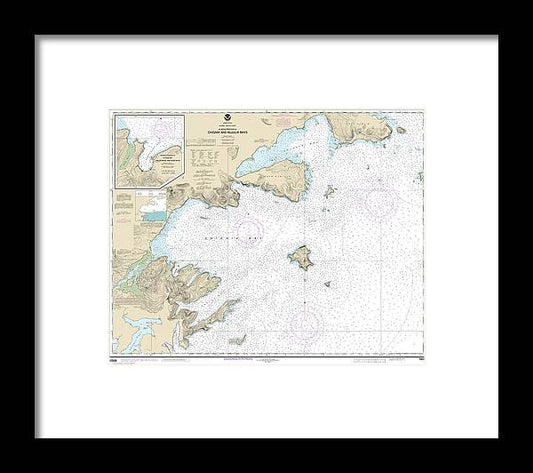 A beuatiful Framed Print of the Nautical Chart-16566 Chignik-Kujulik Bays, Alaska Pen, Anchorage-Mud Bays, Chignik Bay by SeaKoast