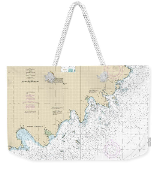 Nautical Chart-16568 Wide Bay-cape Kumlik, Alaska Pen - Weekender Tote Bag