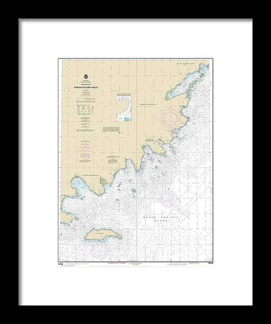 A beuatiful Framed Print of the Nautical Chart-16568 Wide Bay-Cape Kumlik, Alaska Pen by SeaKoast