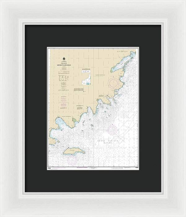 Nautical Chart-16568 Wide Bay-cape Kumlik, Alaska Pen - Framed Print