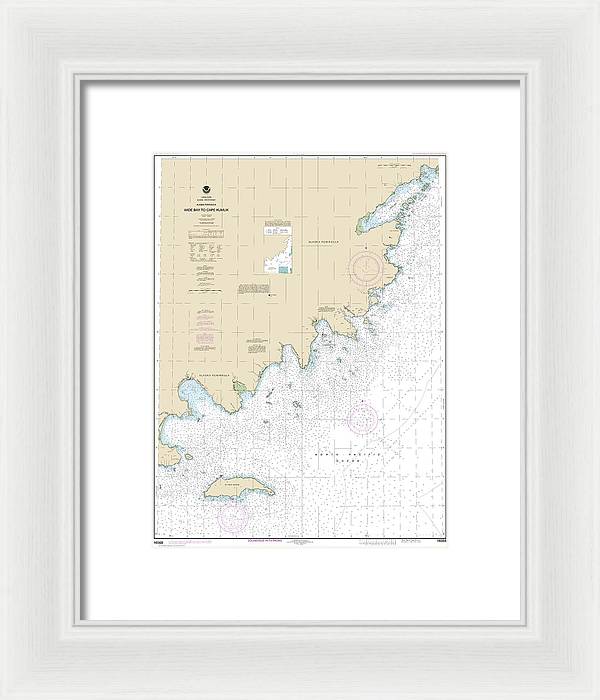 Nautical Chart-16568 Wide Bay-cape Kumlik, Alaska Pen - Framed Print