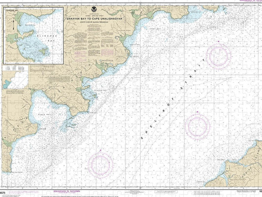 Nautical Chart 16575 Dakavak Bay Cape Unalishagvak, Alinchak Bay Puzzle