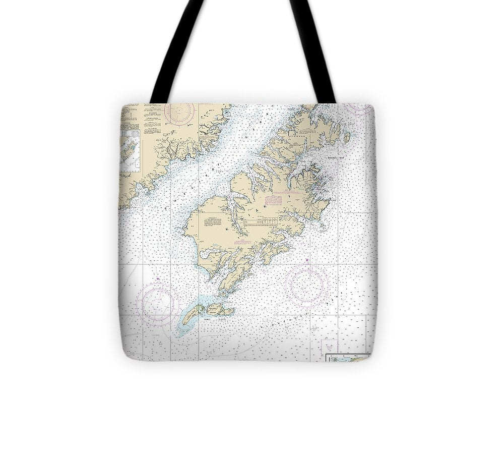 Nautical Chart 16580 Kodiak Island, Southwest Anchorage, Chirikof Island Tote Bag