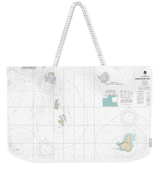 Nautical Chart-16587 Semidi Islands-vicinity - Weekender Tote Bag