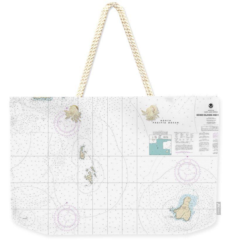 Nautical Chart-16587 Semidi Islands-vicinity - Weekender Tote Bag