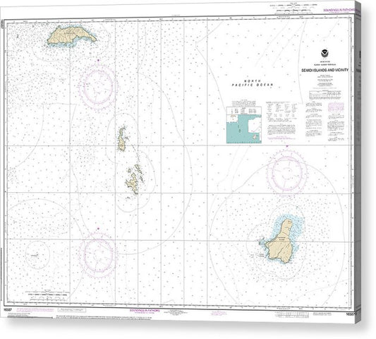 Nautical Chart-16587 Semidi Islands-Vicinity  Acrylic Print