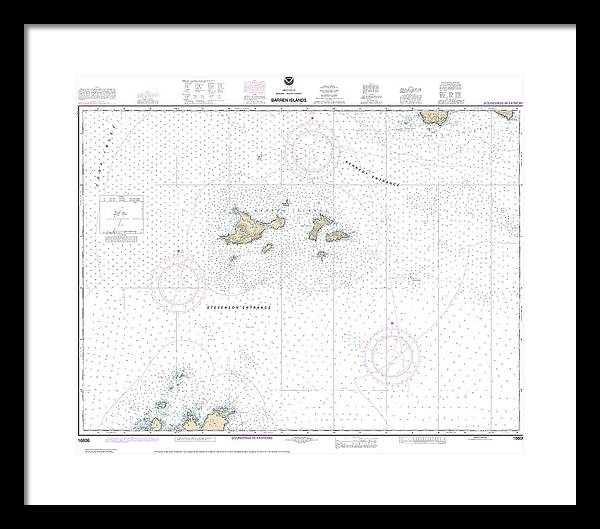 Nautical Chart-16606 Barren Islands - Framed Print