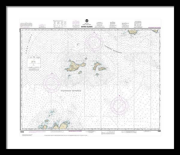 Nautical Chart-16606 Barren Islands - Framed Print