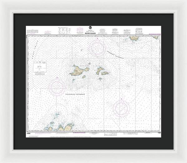 Nautical Chart-16606 Barren Islands - Framed Print