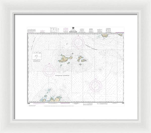 Nautical Chart-16606 Barren Islands - Framed Print