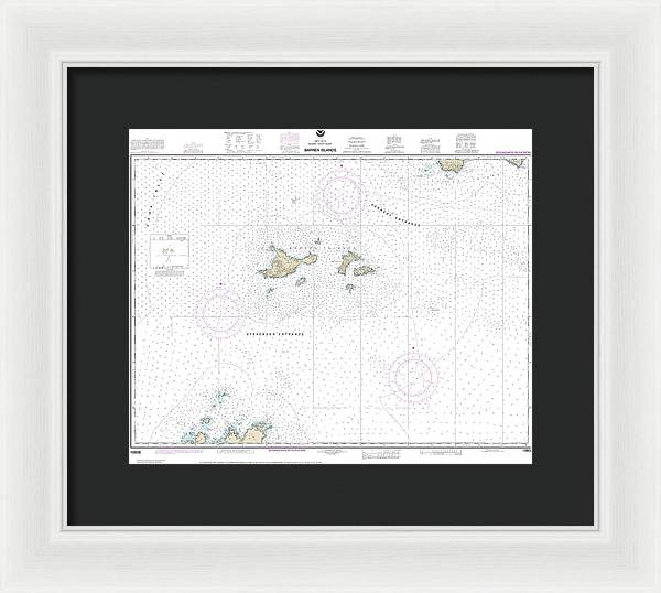 Nautical Chart-16606 Barren Islands - Framed Print