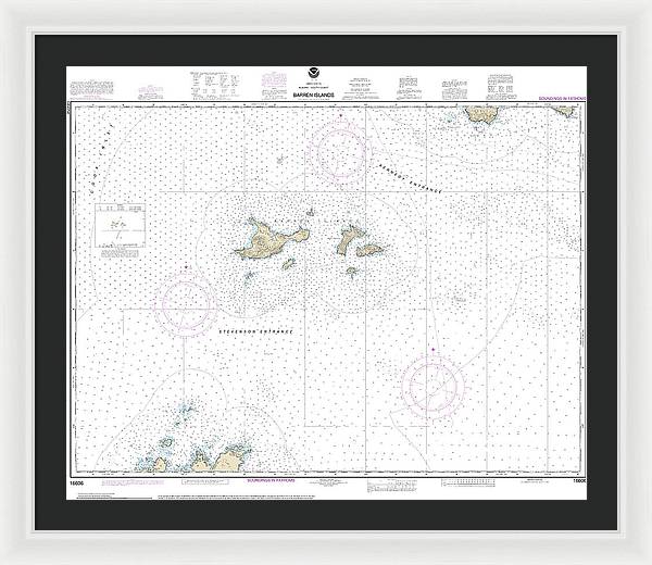 Nautical Chart-16606 Barren Islands - Framed Print