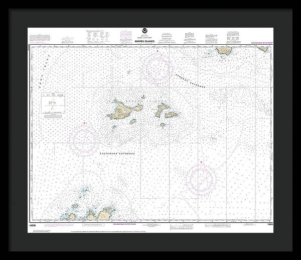 Nautical Chart-16606 Barren Islands - Framed Print