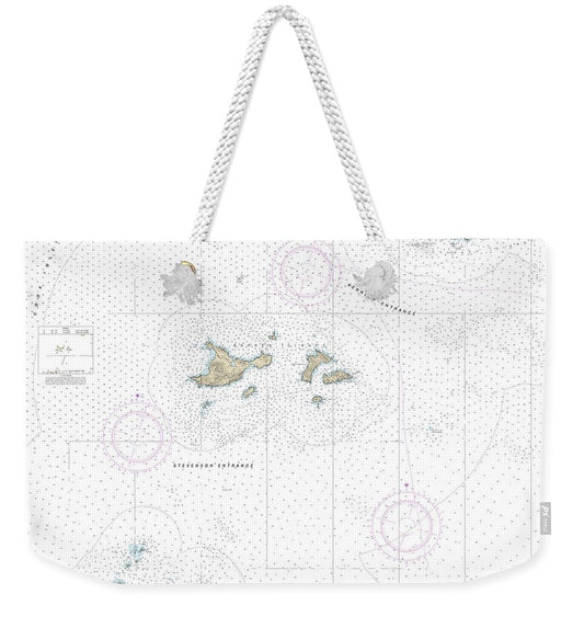 Nautical Chart-16606 Barren Islands - Weekender Tote Bag