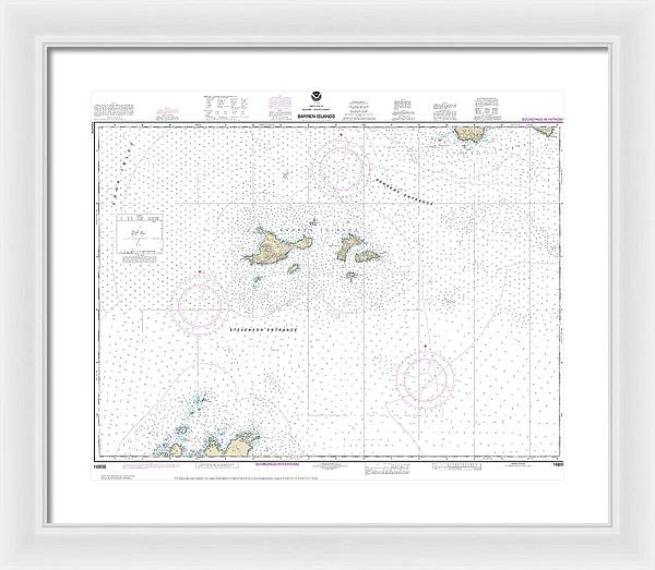 Nautical Chart-16606 Barren Islands - Framed Print