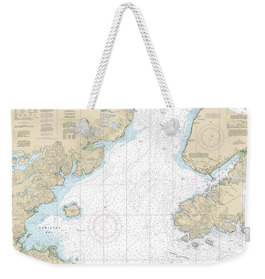 Nautical Chart-16640 Cook Inlet-southern Part - Weekender Tote Bag