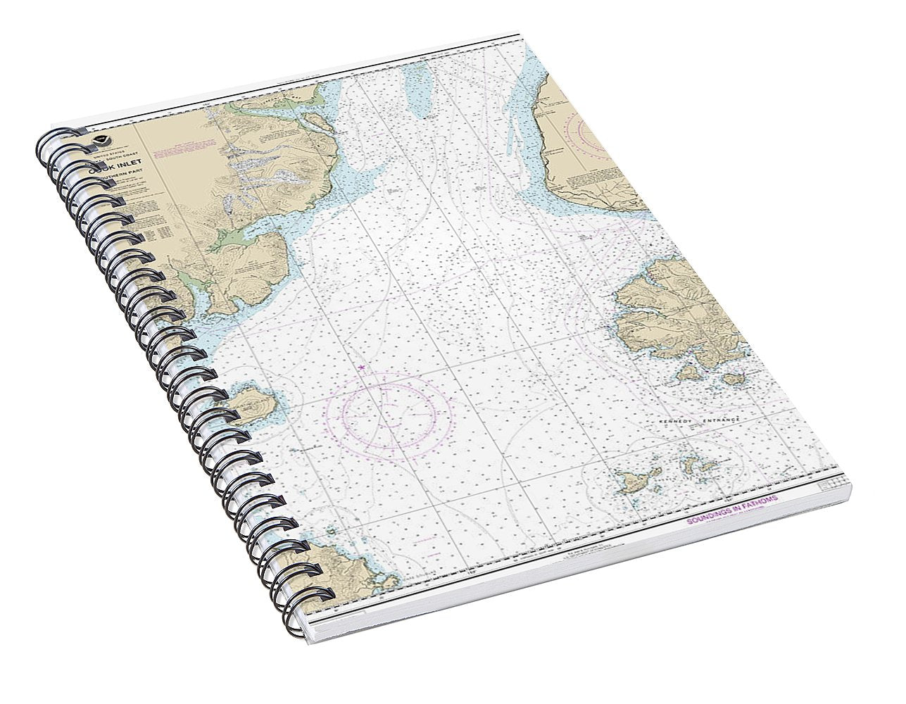 Nautical Chart-16640 Cook Inlet-southern Part - Spiral Notebook