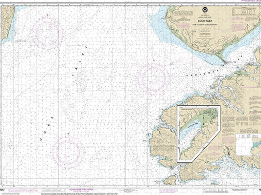 Nautical Chart 16647 Cook Inlet Cape Elizabeth Anchor Point Puzzle