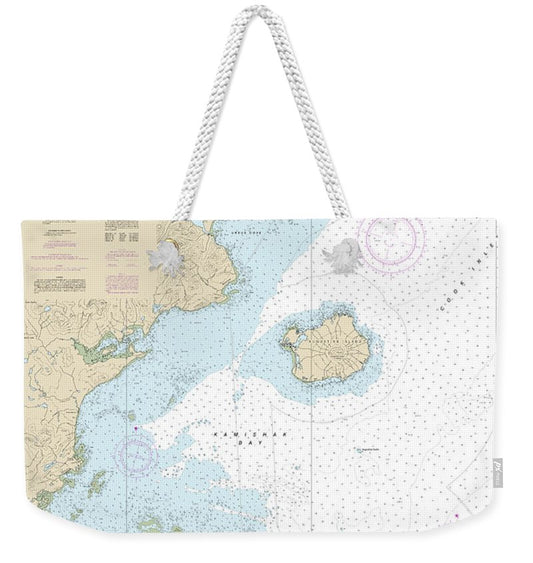 Nautical Chart-16648 Kamishak Bay, Lliamna Bay - Weekender Tote Bag